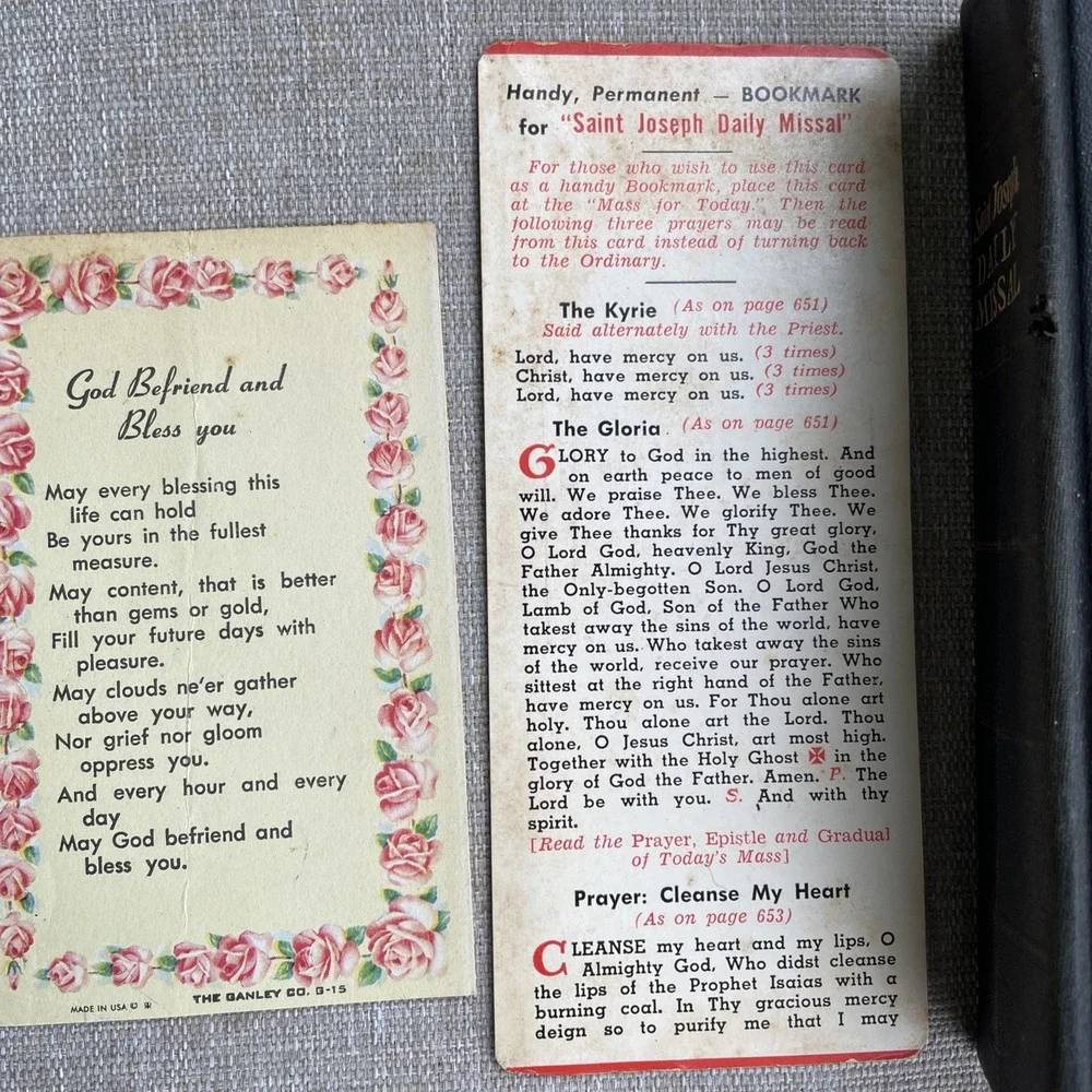 Saint Joseph Daily Missal 1956 Catholic Prayer Book Confraternity Revised Editio